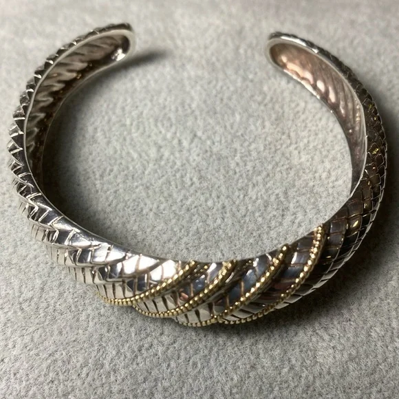 Andrea Candela 14k & 925 Sterling Silver Bangle Bracelet